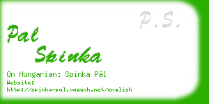 pal spinka business card